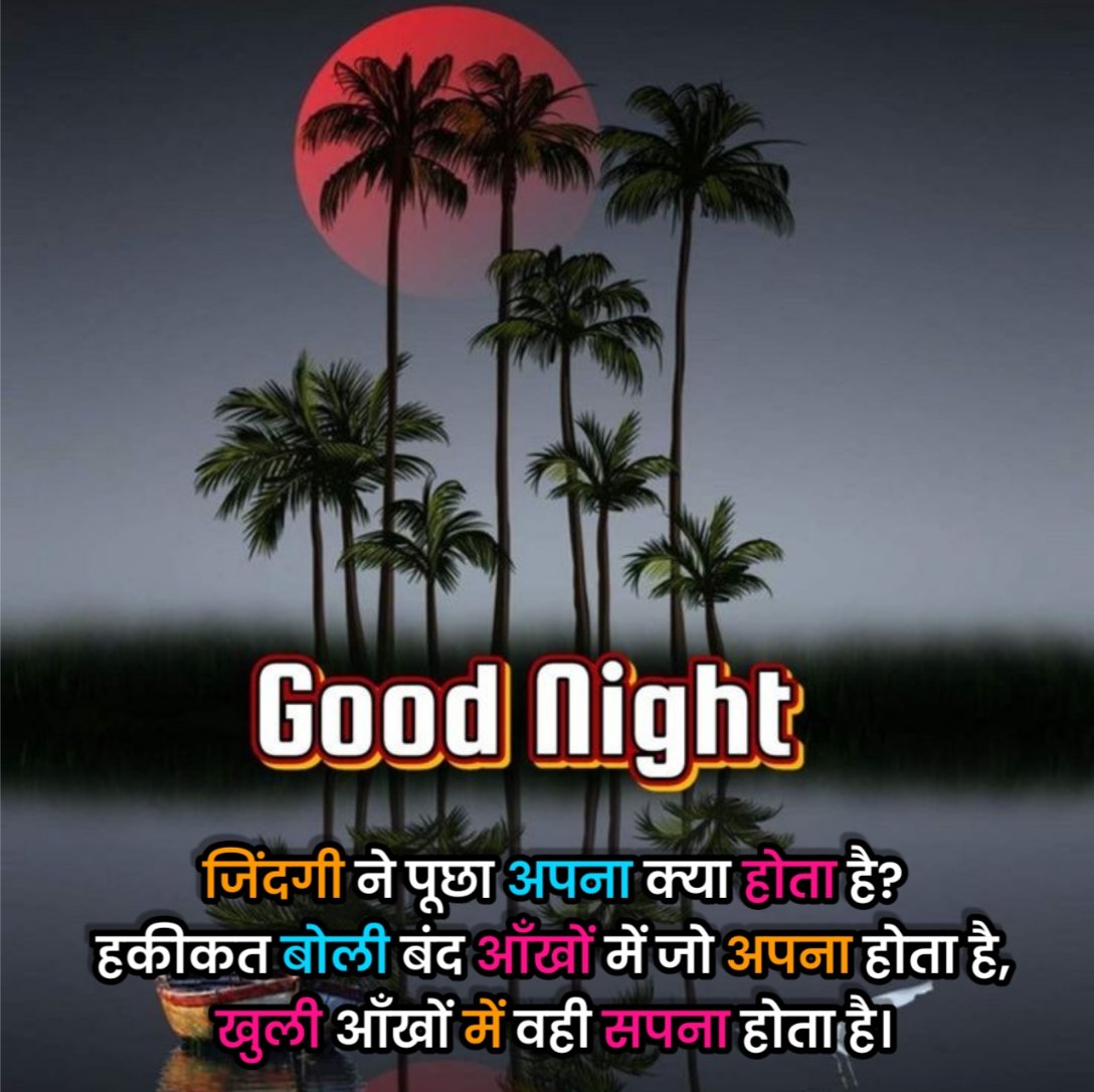 Good Night Shayari in Hindi